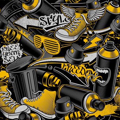 Seamless graffiti pattern 