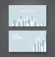 abstract modern line double sided business card template vector