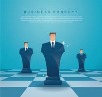 businessman chess figure business strategy concept vector