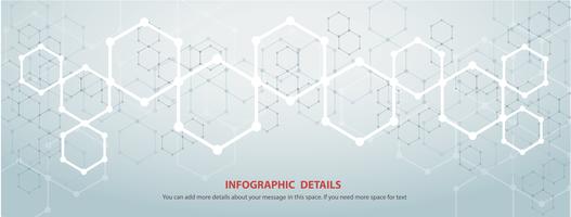 la forma de hexágono concepto diseño abstracto fondo de tecnología vector