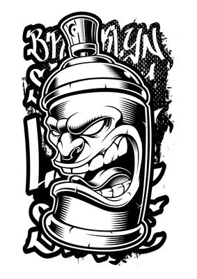 Graffiti spray can
