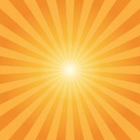 Abstract sunbeams orange rays background - Vector illustration