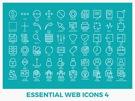 Essential mixed web icons vector