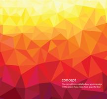 abstract triangle warm colors background vector