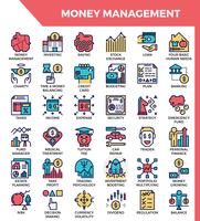 Money management icons vector