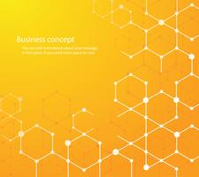 Resumen hexagonal de fondo y espacio para escribir vector