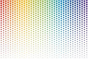 Vector illustration of rainbow polka dots background  