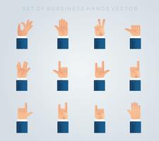 set of business hands 