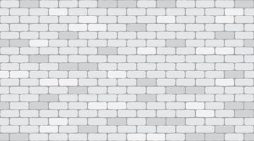 Fondo de textura de pared de ladrillo blanco o gris de patrones sin fisuras - ilustración vectorial