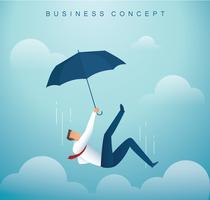 man falling down from the sky. business concept vector