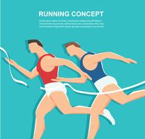 side view of running background,  health conscious concept  vector