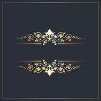 Decorative background with gold ornamental details  vector