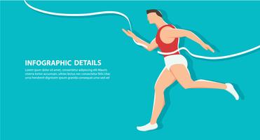 side view of running background,  health conscious concept  vector