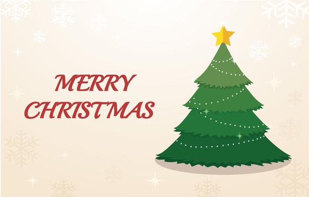 Christmas tree and space for text background 