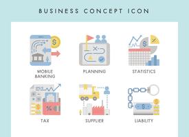 Iconos de concepto de negocio vector
