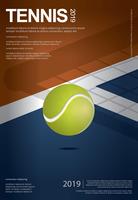 Campeonato de tenis cartel ilustración vectorial vector