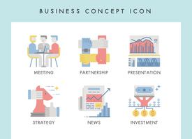 Business concept icons vector