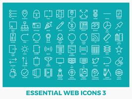 Essential mixed web icons vector