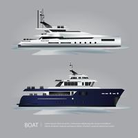 Transportation Boat Tourist Yacht to Travel Vector Illustration