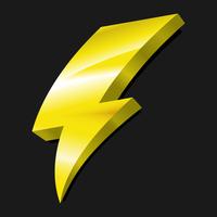 Lightning bolt icon vector