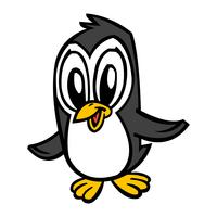 Penguin cartoon illustration vector