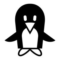 Penguin cartoon illustration vector