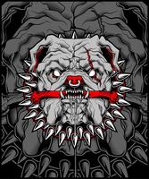 Mean Bulldog Mascot Illustration