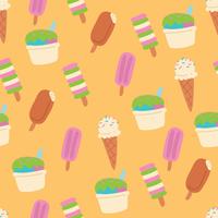 Cute Ice Cream Pattern vector