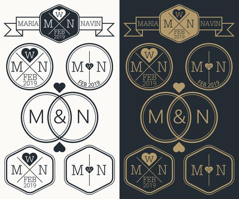 GM initial wedding monogram logo 15283129 Vector Art at Vecteezy