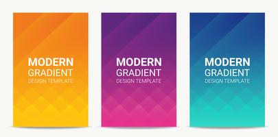 Fluid Modern gradient background design template set vector