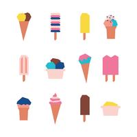 Abstract Ice Creams vector