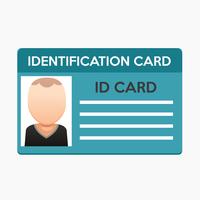 Identification card flat design vector