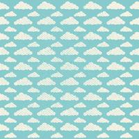 Vector Seamless Grunge Cloud Pattern