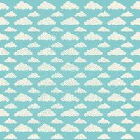 Vector Seamless Grunge Cloud Pattern