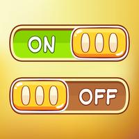 Cartoon Toggle Switch Different symbols asset vector