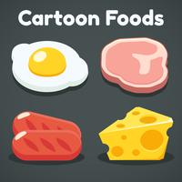 Cartoon Foods Different symbols asset vector