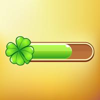 Cartoon Clover Different symbols asset GUI elements for casual mobile games vector