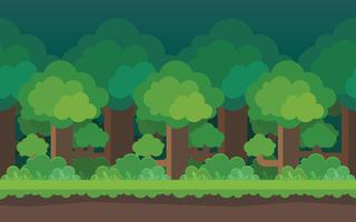 Fondo transparente de bosque de dibujos animados Elementos para juegos móviles vector