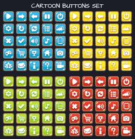 Cartoon button set game pack, GUI element for mobile game vector