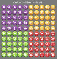 Cartoon button set game pack, GUI element for mobile game vector