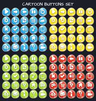 Cartoon button set game pack, GUI element for mobile game vector