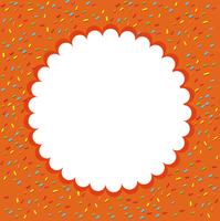 Orange confetti template background vector