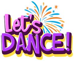 Let's dance logo template vector