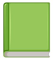 Libro verde sobre fondo blanco vector