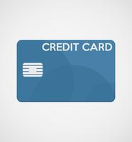 Tarjeta de crédito en diseño plano. vector