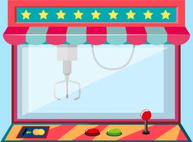 A claw crane machine game vector