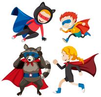 Set of different super heros vector