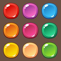 Cartoon button set game, GUI element for mobile game vector