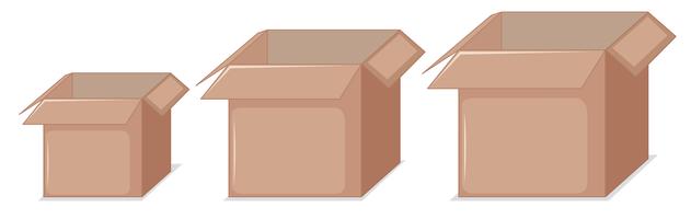 Set of cardboard boxes vector
