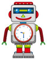 A robot toy on white background vector